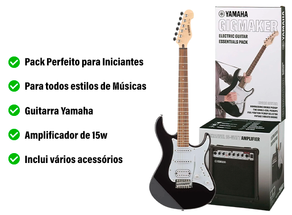 Pack Yamaha EG112 GPII Guitarra Elétrica pour débutants Pack Yamaha EG112 GPII Guitarra Elétrica pour débutants
